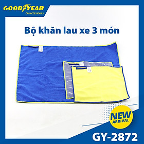 Combo 3 Khăn Vệ Sinh Chuyên Dụng GOODYEAR c Rửa Xe Lau Kính Lau Sạch Toàn Diện - Nhập Khẩu Chính Hãng