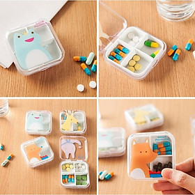 Mua Hộp Nhựa Chia Thuốc Hình Thú 4 Ngăn