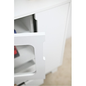 [Happy Home Furniture] MOLLY, Tủ lưu trữ cửa kính 2 cánh mở - 2 ngăn kéo, 72cm x 40cm x 82cm ( DxRxC), TCM_110