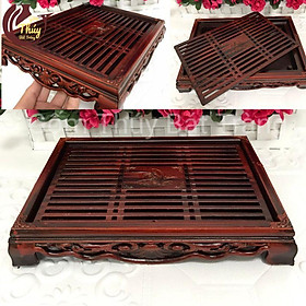 Mua Khay trả giả cổ vân gỗ cao cấp 33x23x5 cm