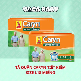 Tã bỉm QUẦN Caryn tiết kiệm ngày và đêm size L18 miếng