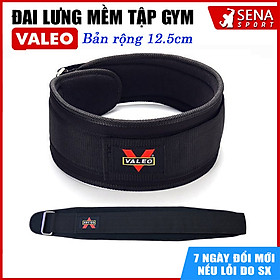 Đai Lưng Mềm Tập Gym VALEO bản 12cm gọn nhẹ, chắc chắn