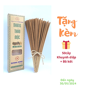 Mua Hộp nhang Thảo Mộc Dương Minh nhang Bắc nhang sạch 100% thành phần tự nhiên từ các loại thảo mộc hương nhang thơm dịu nhẹ an toàn nhang cây 30cm hương organic