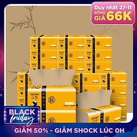 Giấy ăn gấu trúc siêu dai, an toàn khi sử dụng, giấy ăn sợi tre an toàn không chất tẩy trắng (Thùng 30 gói)