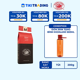 Cà phê Rang xay Moka Highlands Coffee 200g