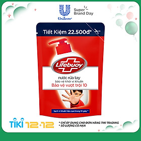 Nước Rửa Tay Diệt Khuẩn Lifebuoy Bảo Vệ Vượt Trội Túi 21126130 (450g)