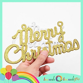 Mua Chữ Merry Christmas trang trí Noel màu ánh kim
