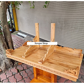 Mua Bàn thờ treo tường gỗ xoan trơn trắng xám ( kèm cặp Eke Gỗ ) - nhiều kích cỡ