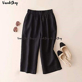 Quần đũi nữ ống rộng dài 88cm chất vải đũi mềm, thoáng mát - New Design QA0002