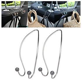 auto Car Backseat Hook Seat Hanger Shiny Durable White