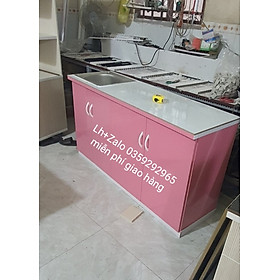 Mua Tủ bếp mini nhựa đài Loan ốp mặt gạch sẵn bồn rửa