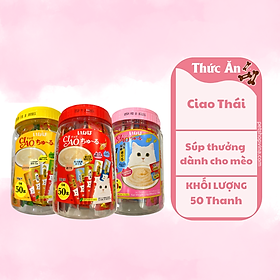 Súp Thưởng Dinh Dưỡng Ciao Churu Thái Lan Dành Cho Mèo Hộp 50 Thanh