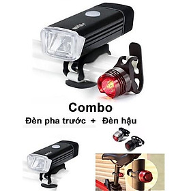 Mua Combo đèn pha siêu sáng cho xe đạp + đèn led hậu