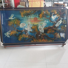 Mua Tranh sơn mài Tùng Hạc cẩn ốc xà cừ cao cấp Thanh Bình Lê ốc chìm đẹp  hàng xuất khẩu size 80x160 cm treo tường  trang t