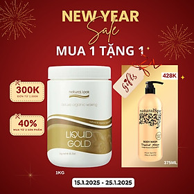 Sáp tẩy lông lỏng vàng óng cho kết quả tẩy lông hoàn hảo - Natural Look Depilatory Range Liquid Gold Wax 1Kg