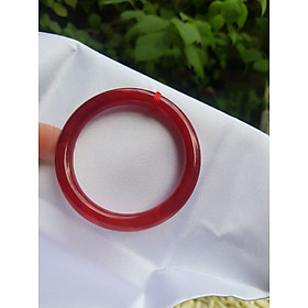 Vòng Cẩm Thạch Đỏ đẹp I Size 49mm Vòng tay đỏ đỏ đậm đẹp đeo lên may mắn chuẩn hợp Nữ mệnh Hỏa mệnh Thổ ạ Nữ cân  nặng 45kg -> 51kg đeo vừa tay đẹp xinh tay ạ