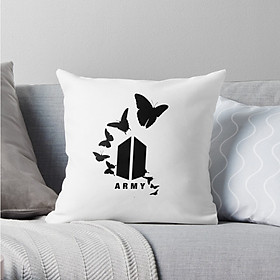 Mua Gối ôm vuông ARMY BTS logo cánh của hoa tiết hình bướm