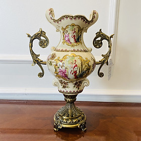 Mua Bình cắm hoa CB24-BH1 họa tiết châu âu hình người tân cổ điển size cao 54 cm.