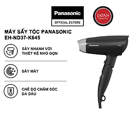 Máy sấy tóc Panasonic EH-ND37-K645 - Sấy nhanh với hiệu quả tương đương 2000W - Chế độ chăm sóc da đầu, bảo vệ nhiệt - Hàng Chính hãng