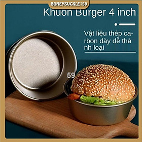 Mua Khuôn Bánh Mì Kẹp Thịt 4 Inch Khuôn Bánh Mì Mini Chảo Nướng Bánh Mì Xúc Xích Bánh Mì Burger Phôi Bánh Khuôn Nướng Bánh