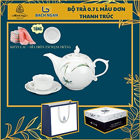 Bộ trà 0.7 L - Mẫu Đơn IFP - Thanh Trúc - Gốm sứ cao cấp Minh Long I