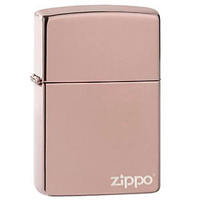 Bật Lửa Zippo 49190ZL – Zippo High Polish Rose Gold Zippo Logo