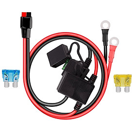 Dual Positive Negative Fuse Holder 10AWG Wire Atc Style Easily Install Accessory Sturdy with 45A Connectors 60cm Long for Car Marine RV