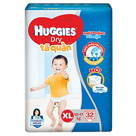 Tã Quần Huggies Dry XL32 (32 Miếng) - Bao Bì Mới