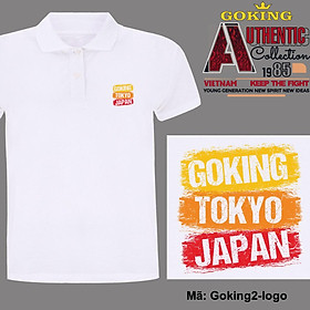 Goking-Tokyo-Japan, mã logo.goking2. Áo thun polo nam nữ, form unisex. Áo phông cổ trụ Goking, vải cá sấu 3D, công nghệ chống nhăn Nhật Bản