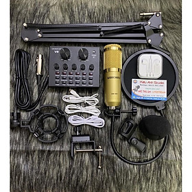 Mua combo thu âm livestream V8 và Bm900 full phụ kiện hát rất hay