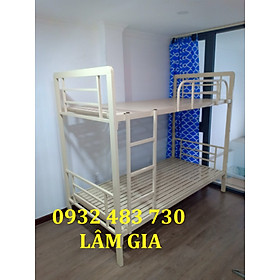 Giường sắt 2 tầng cao cấp hộp 1x6 rộng 1m giá rẻ