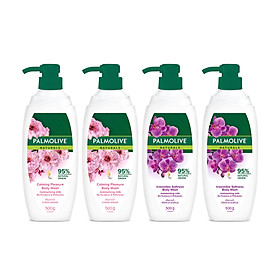 Bộ 4 Sữa tắm Palmolive Naturals chiết xuất 100% thiên nhiên 500g chiết xuất từ hoa anh đào và phong lan