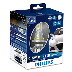 Bóng Đèn Pha Ô tô, Xe hơi Philips X-tremeUltinon LED HIR2 11012XUX2 6000K+ 200% (25W)