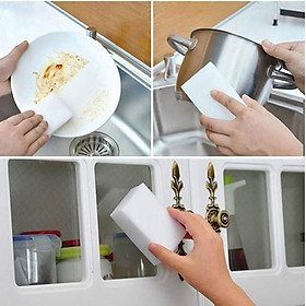 Mua ( Xốp Trắng 1 Màu) Miếng Bọt Biển Rửa Chén Lau Bảng Đa Năng