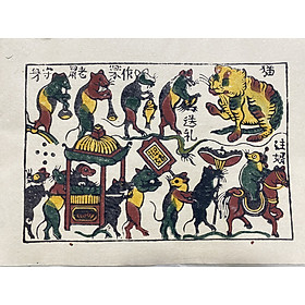 Đám Cưới Chuột - Tranh dân gian Đông Hồ - Dong Ho folk woodcut painting