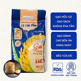 Gạo ST Lúa Tôm Mr.Bo Túi 5kg Cơm Thơm mềm Dẻo