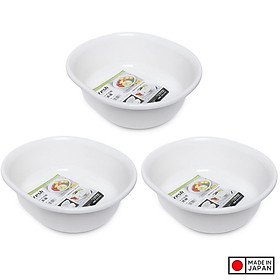Mua Bộ 3 thau nhựa trắng đựng đồ  rửa rau củ 5 3L - Hàng nội địa Nhật