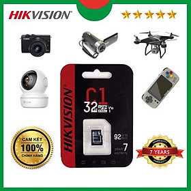 Thẻ nhớ 32GB Hikvision Class 10 Micro SD 92Mb s dùng cho camera, máy ảnh