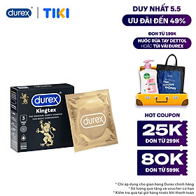 Bao cao su Durex Kingtex 3 bao