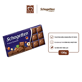 Hình ảnh Sôcôla Thanh 13 Vị Schogetten - Praline Noisettes - 100g