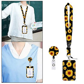 ID Card Holder Lanyard with Clip Badge Holder for School Worker