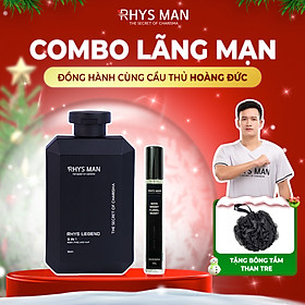 Combo sữa tắm gội nam 3 in 1 hương nước hoa 350ml & Nước hoa nam RHYS MAN 10ml - Hàng chính hãng