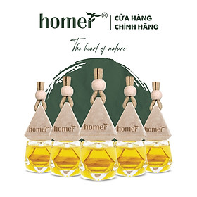 Tinh Dầu Treo Xe Homer 7ML - Khử Mùi Xe Hơi, Treo Thơm Phòng, Treo Tủ - Tinh dầu treo Sả chanh/ Bạc Hà/ Quế - Cam ngọt Mỹ