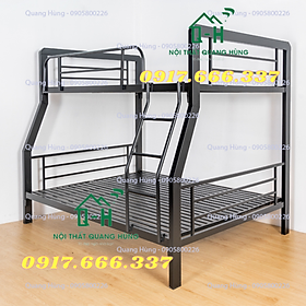 Mua GIƯỜNG TẦNG HỘP VUÔNG TẦNG TRÊN 1M4 TẦNG DƯỚI 1M6 CAO CẤP DÀNH CHO GIA ĐÌNH - MÀU ĐEN