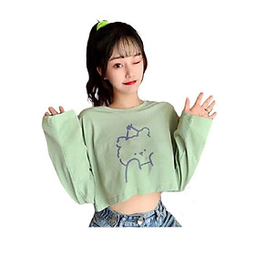 Áo thun nữ croptop dài tay xinh
