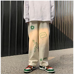 QUẦN JOGGER NAM NỮ UNISEX GOPI FORM SUÔNG IN HÌNH HỌA TIẾT CHẤT VẢI NỈ MỀM