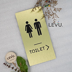 Mua Bảng WC có mũi tên chỉ hướng khu vực toilet bằng nhôm alu LEVU ALTL107