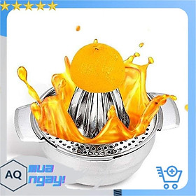 Dụng Cụ Vắt Cam Inox Tiện Dụng Tại Nhà, Nắp Vắt Cam Nhựa Việt Nhật Kèm Khay Đựng Nước Vắt