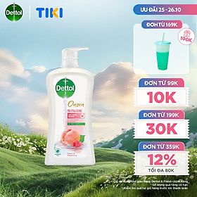 SỮA TẮM DETTOL ONZEN DƯỠNG DA ĐÀO & PHÚC BỒN TỬ 950G/CHAI