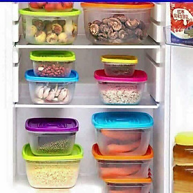 Bộ hộp nhựa 7 màu đựng thực phẩm trong tủ lạnh